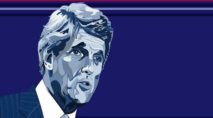 John Kerry - hand-drawn with bezier tools Adobe Illustrator