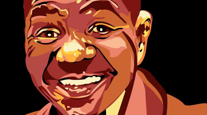 Gary Coleman - hand-drawn with bezier tools Adobe Illustrator