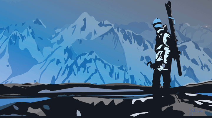 Tahoe Wilderness  - hand-drawn with bezier tools Adobe Illustrator